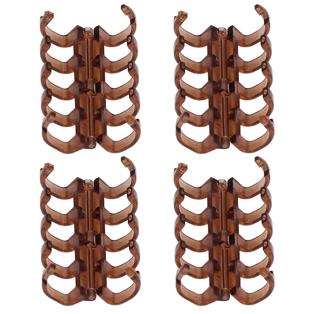 20Pcs Binding Rings Segmented Design Hold 60 Sheets 11mm Binding Thickness Office SuppliesAmber