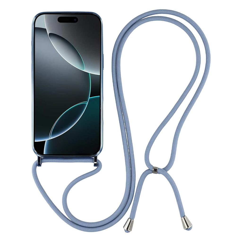 For iPhone 17 Pro Max Magnetic Case Electroplating Edge TPU Phone Cover with Shoulder Strap