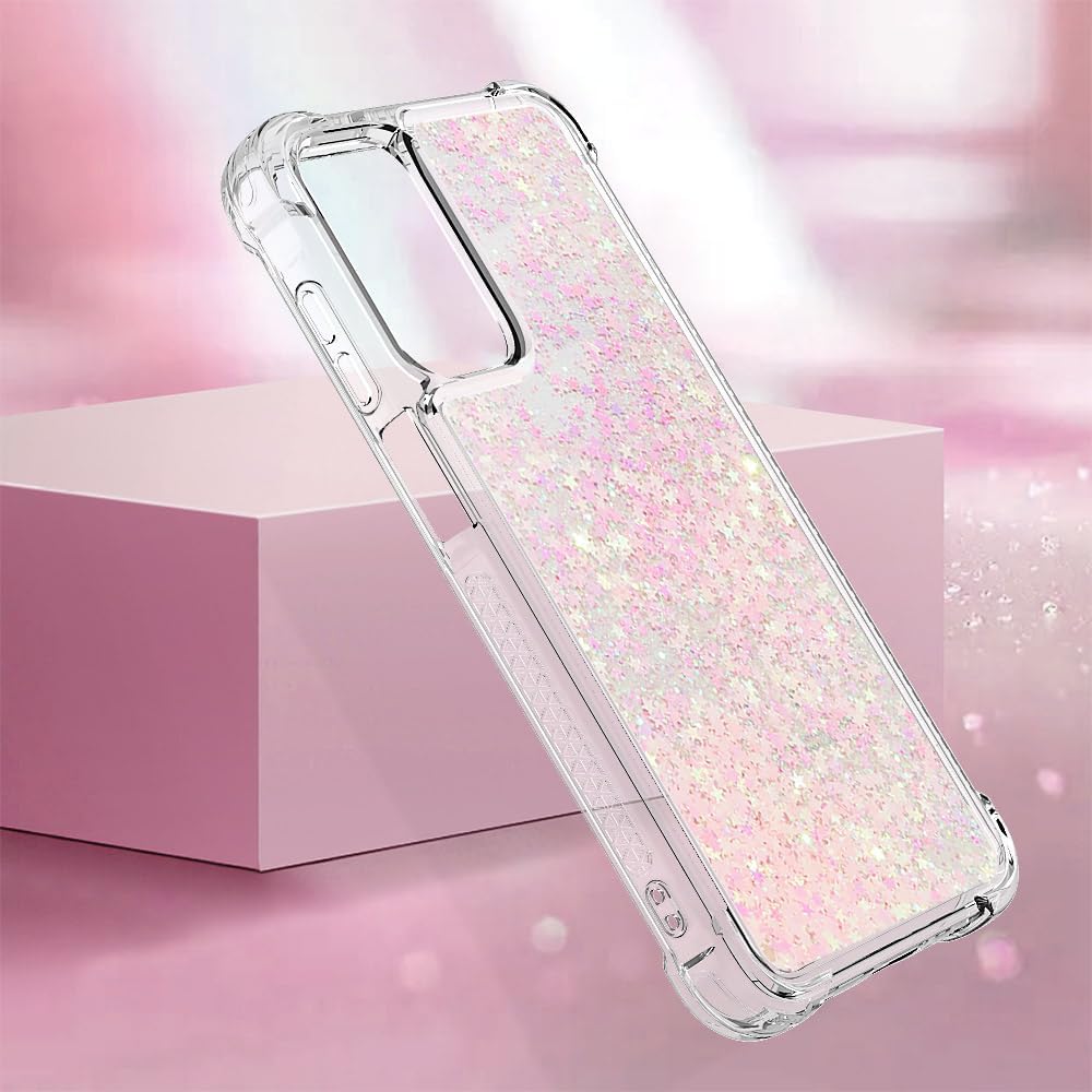 Case for Samsung Galaxy A16 5G Case Glitter Cute Clear,Sparkle Floating Quicksand Shockproof Protective Bumper Soft TPU Phone Case for Samsung Galaxy