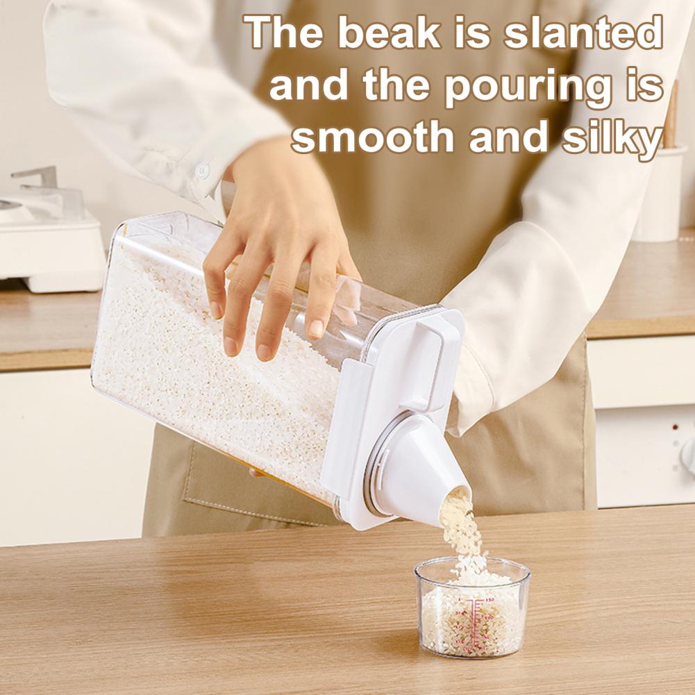 Retractable Design Container Transparent Airtight Storage Box Capacity Airtight Storage Box with Ergonomic Kitchen Accessories