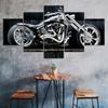 Classic Vintage Motorcycle Canvas 5 Piece Five Panel Print Modern Wall Art Poster Picture Home Decor Gift For Him For Her