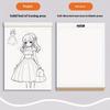 Anime Character Line Art Drawing Book for Beginners - 48 Pages of Simple Hand-Drawn Outlines for Tracing & Practice Painting