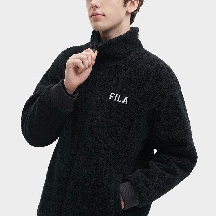New FILA Velvet Jackets Unisex Black F11U349501FBK