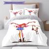 Pippi Longstocking Pattern Bedding,Quilt Set Quilt Cover Pillowcase Home Birthday Gift (1 * Duvet Cover + 2 * Pillowcase, Without Core)