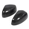 Pair Rearview Wing Mirror Cover Carbon Fiber Sticker Trim Fit for Smart Fortwo 2009‑2014
