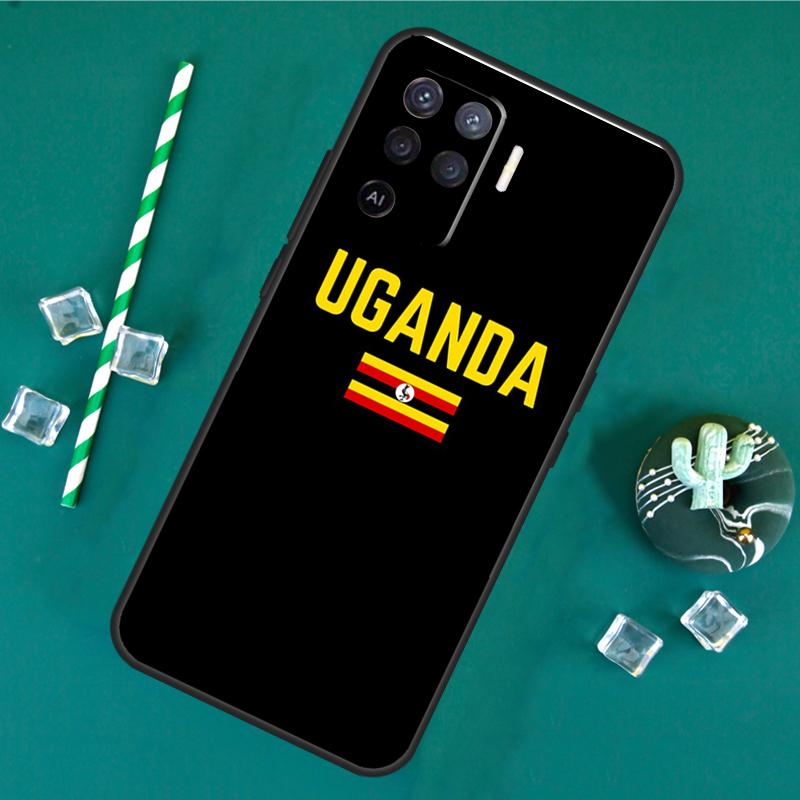 Uganda Flag Case For Oppo A40 A60 A80 A16 A76 A96 A18 A38 A58 A78 A98 A91 A15 A17 A74 A94 A54 A57S Cover