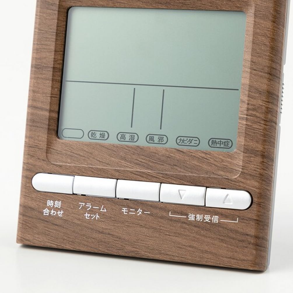Nitori digital clock 001TR Medium brown Width 9 x Depth 5 x Height 10 cm 8172699 (NITORI) Radio-controlled