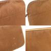 Used HERMES Pouch Bored Pouch TGM Cotton Brown Brown Accessory Case