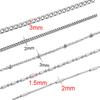 2meters Stainless Steel Link Box Ball Bead Chains Bulk Metal Necklace Bracelet Chains Lot Jewelry Making Supplies Accessories