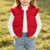 Kids Lace Trim Sleeveless Vest Top with Wide Shoulder for Fall and Winter