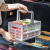 Storage Plastic with Handle Home Collapsible Shopping Basket Folding Crate Milk Toys Food Clothes Books Holder