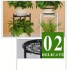 1 Pack 2-Tiered Tall Plant Stand Metal Plant ShelfSupports Rack For Indoor Outdoor Home Decoration