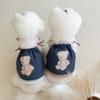 Cartoon Denim Dress Cats Dogs Teddy Bichon Female Pet Clothes