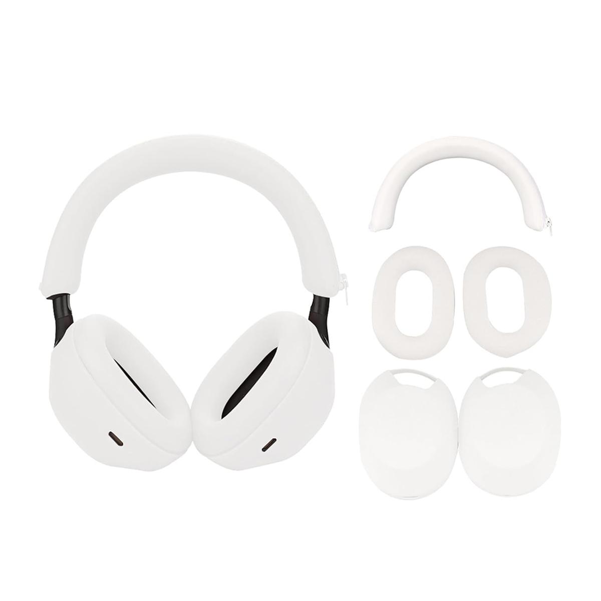 

Для Sony WH-1000XM5 силіконова захисна кришка для навушників / захисна кришка для навушників / навушники Protector Sleeve білий