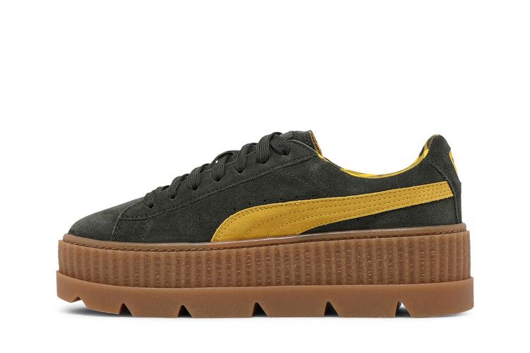 Women's Sneakers Puma Cleated Creeper Rihanna Fenty Suede Green (Women's) Rosin/Lemon-Vanilla Ice
