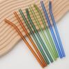 Reusable Drinking Glass Straw High Borosilicate Glass Straw Wide 8mm Eco Friendly Straw for Cocktail Smoothie Milkshake Dinkware
