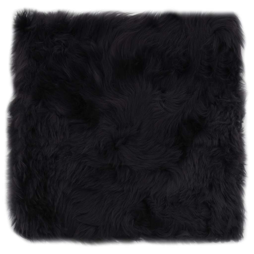 Seat Cushions 2 Pcs Dark Grey 40x40 cm Real Sheepskin