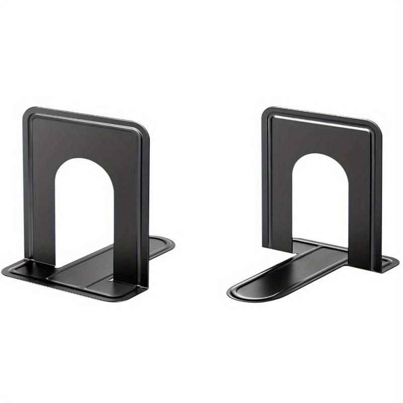 

2/4pcs Premium Matte Painted Book Ends, Heavy Duty and Sturdy Bookends for Shelves, Office Non-Skid Metal Book End Stopper