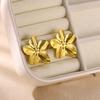 SunFlower Stud Earrings for Women Gold color Stainless Steel Elegant earrings Sun Geometry Jewelry Christmas Accessories Gifts