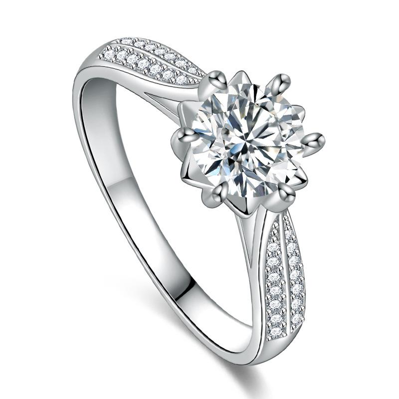 Lindon Klassisk Kobberlegering Zirkon Ring Dame Smykker Bryllupsløfte Festgave