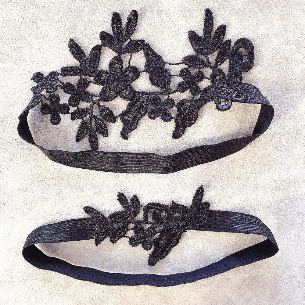 Bride Leg Garter Sexy Lace Women Socks Ring White Black 2pcs Wedding Dress Decoration Leg Ring Stockings Garters Thigh Bands