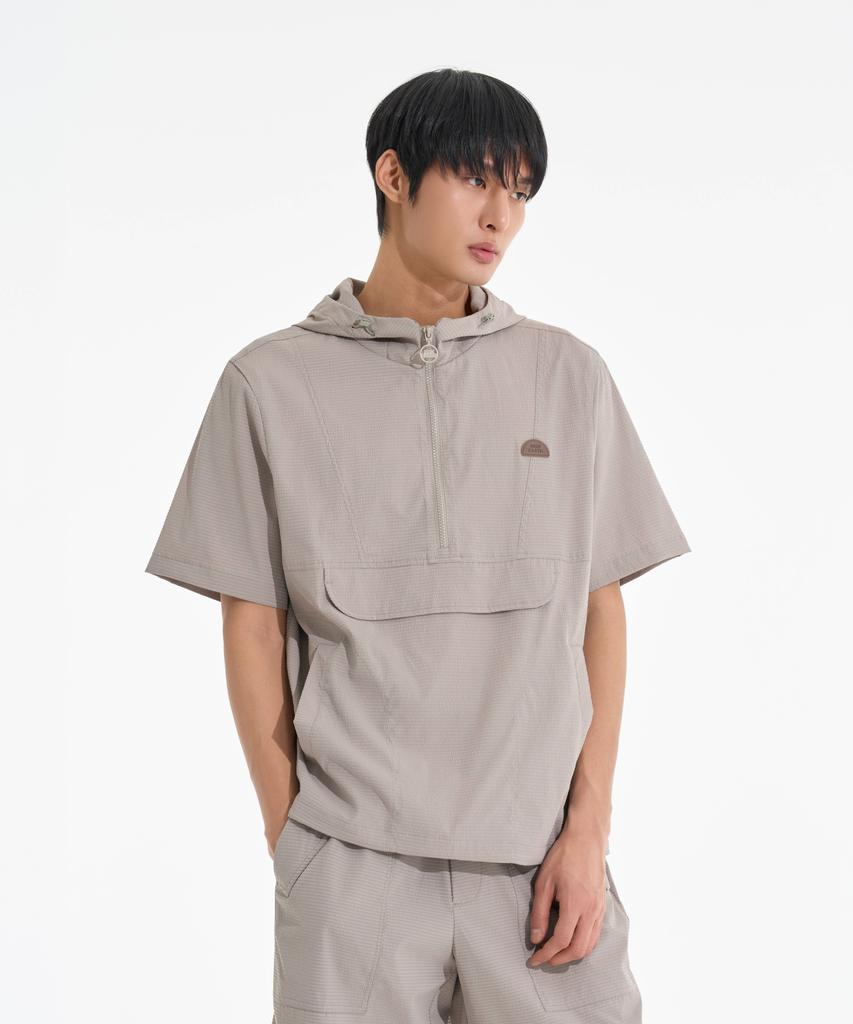 Bbc Earth Cutline Half Anorak Light Khaki