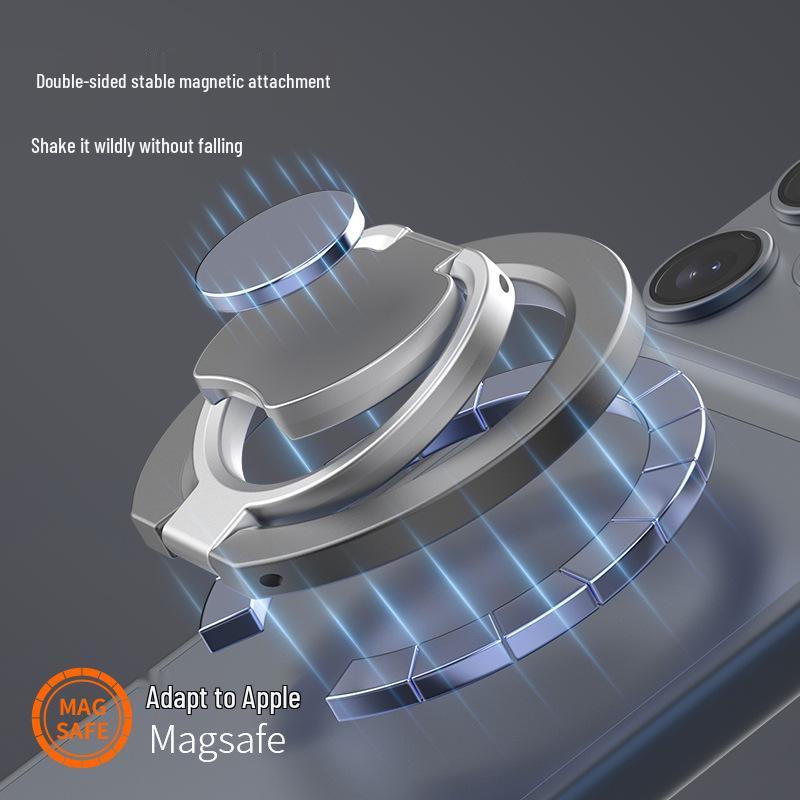 Universal Double-Sided Magnetic Phone Holder Ring for Apple & Android - Multi-functional Desktop Stand