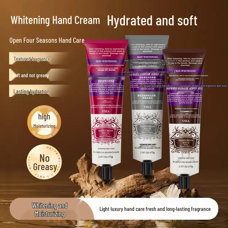 VSEA Moisturizing Floral Hand Cream - Tender White, Large Capacity for Autumn/Winter in Soft Aluminum Tube