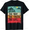 Christian T Shirt Women Unisex Kids Jesus The Way Truth Life Tshirt Cotton Graphic T Shirts  Vintage T Shirt Camisetas