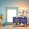 5Set Hanukkah Greeting Cards Religious Designs with Glitter and Envelopes Send Warm Wishes