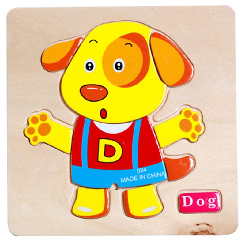 Hot Sale 9 Slice Kids Puzzle Toy Animals And Vehicle Wooden Puzzles Jigsaw Educational Baby Learning Toys For Children Gift