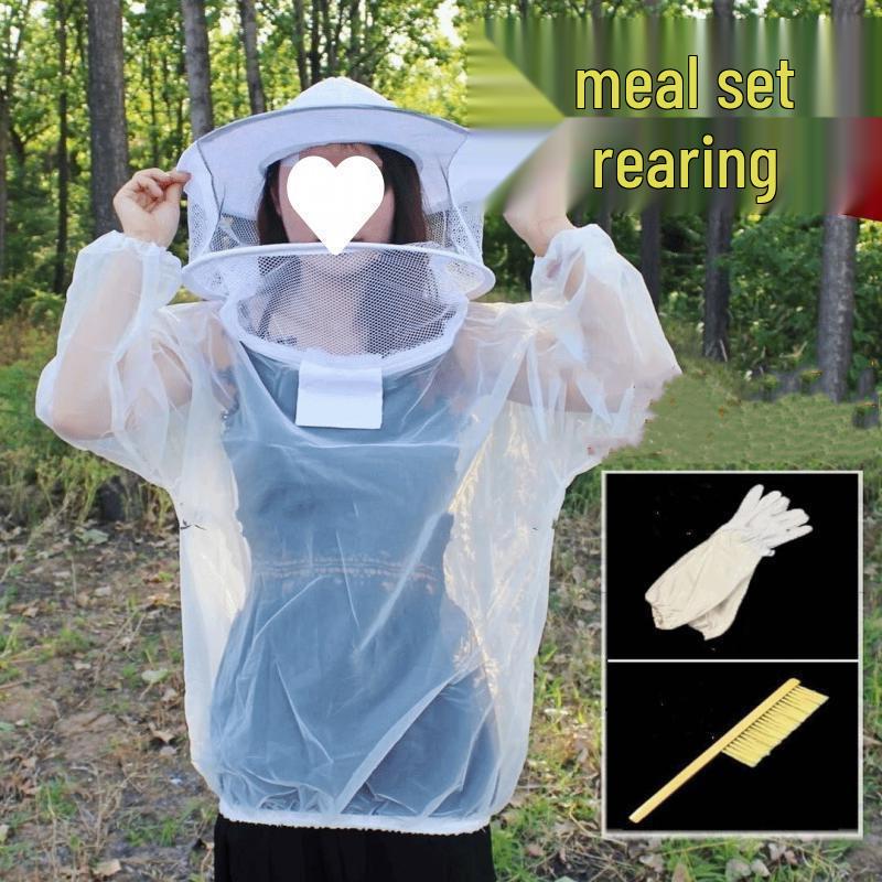 Breathable Beekeeping Suit Set with Hat and Half-Body Protection - Anti-Bee Design, Thick Material, Free Shipping