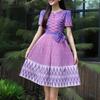ZANZEA Women Casual V-Neck Summer Short Sleeve Print Dress