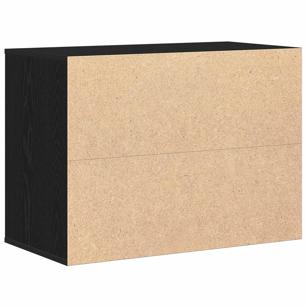 Drawer Cabinet Black 80 x 41 x 58 cm Engineered Wood