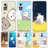 Peach And Goma Cat Phone Case for Xiaomi Mi Poco F3 X3 X4 GT NFC M3 M4 11 Ultra 12 11X 11i Pro Lite 5G Soft Transparent Cover