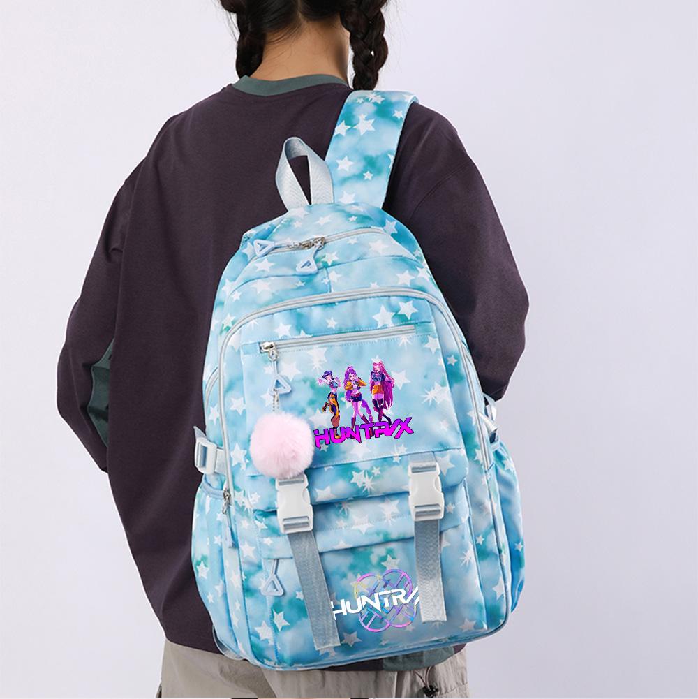 Anime K-Pop Demon Hunters Printed Backpack Large Capacity Bookbag Laptop Unisex Student Boy Girl School Bag Large Capacity Travel Outdoor Bag Gift