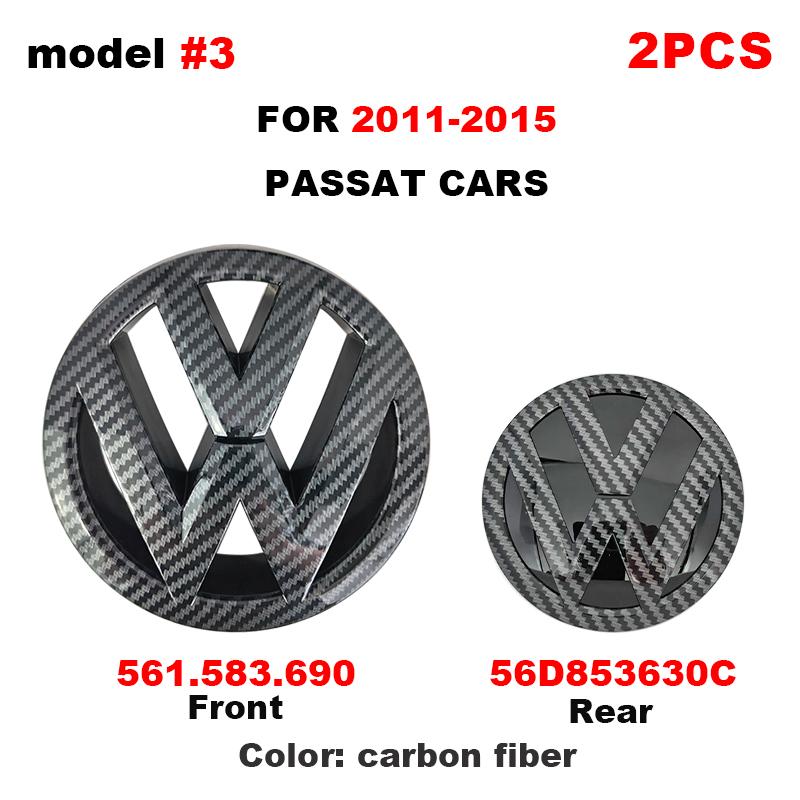 Volkswagen MK4 Volkswagen Logo Car Front Grille Rear Hood Badge For VW Passat B8 16-2018 Volkswagen PASSAT B7 B6 2011-2015 Auto Emblem Stickers