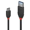 Kabel USB LINDY 3.1 A/M - USB C/M , Black Line 1,5m Czarny