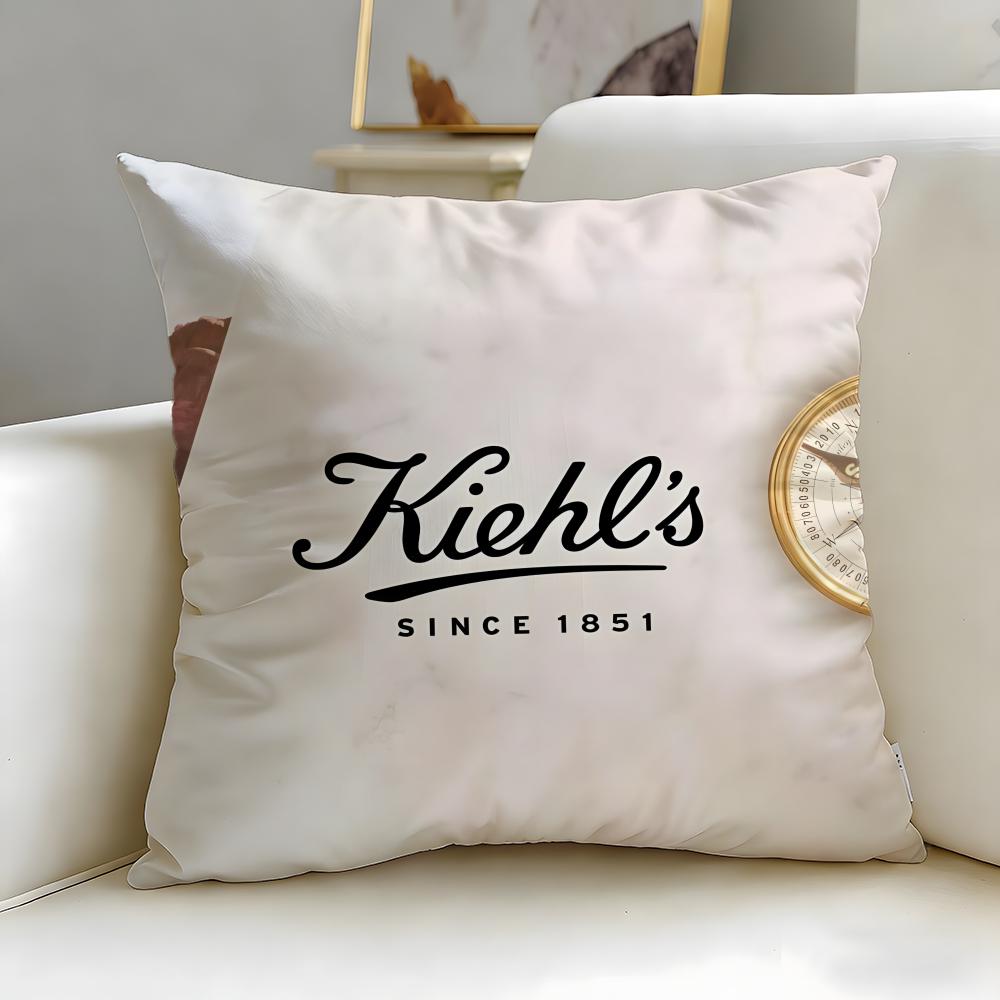 classic skincare brand Kiehl's Cushion Cover Soft & Easy-Wash Pillow Case – Versatile for Couch, Bed, Travel and Office
