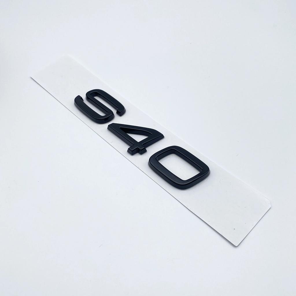 Akpsw6 3D Metal ABS Chrome Black Letters Logo Emblem For S40 T5 Series Rear Trunk Nameplate Badge Sticker Car Accessories