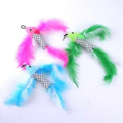 Yousheng Cat Wand Toy Bionic Design Interactive Toy Plush Pet Cat Stick Toy Replacement for Kitten