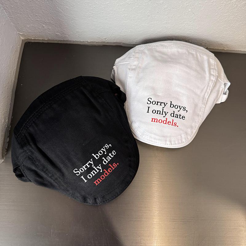 Buchstaben Forward Cap Für Damen Sommer Y2k Retro Sonnenhut Mit Atmungsaktivem Baumwollstoff