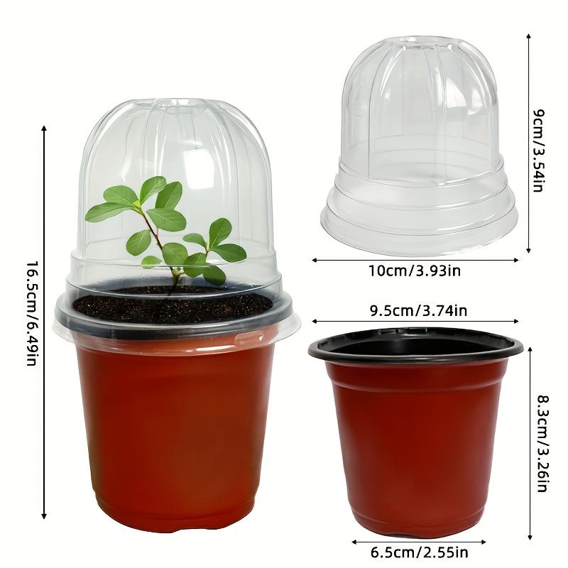 

1set Soft Seedling Trays With Humidity Domes Dome Lids Drainage Holes Plastic Seed Starters For Seedlings Herbs Cacti Ferns