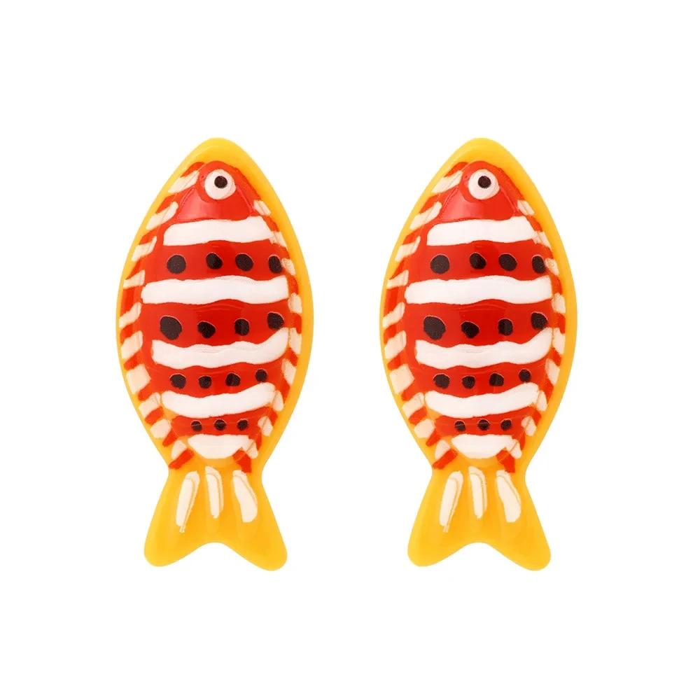 Colorful Animal Fish-shaped Pendant Necklace Summer Beach Party Necklace Jewelry Accessories Cute Korean Style Jewelry