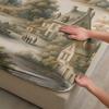 Fitted Sheet Set Chinese Classical Painting 3D Print 100% Microfiber Mattress Covers Breathable Bedding Set With 2 Pillowcases