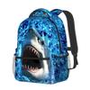 Hip Hop Popular Novelty Funny Shark Student Bookbag Notebook Backpacks 3D Printed Oxford Waterproof Boys/Girls Travel Backpacks