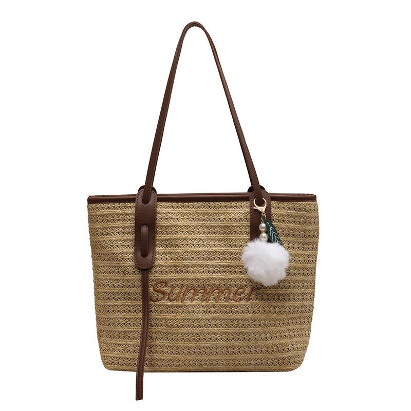 Large-capacity Bag Niche Design Single-shoulder Bag Stylish Woven Tote Bag