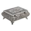 Vintage Style Rose Flower Carved Zinc Alloy Jewelry Box Case Jewellery Storage