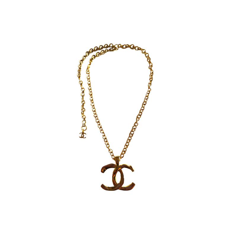 CHANEL [23A Handicraft Workshop] Double C Fashion Avant-garde Double C Metal Necklace Women's Gold