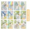 Sitengle Holographic Transparent Clear Holographic 6 Set of A4 Size Cutting DIY Oshikatsu of Stickers, Sheets, Types, 24, (210297mm), Self-Adhesive,